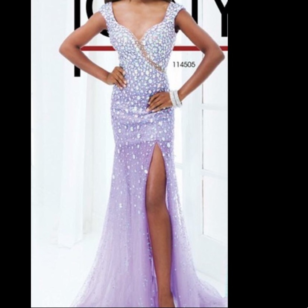 Tony bowls EVENING GOWN WITH SLIT